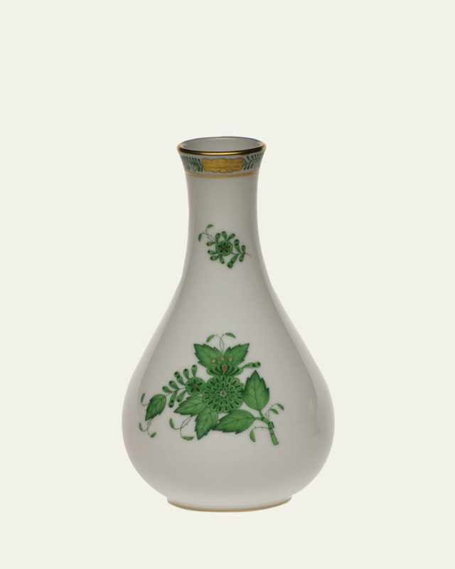 Chinese Bouquet Green Vase